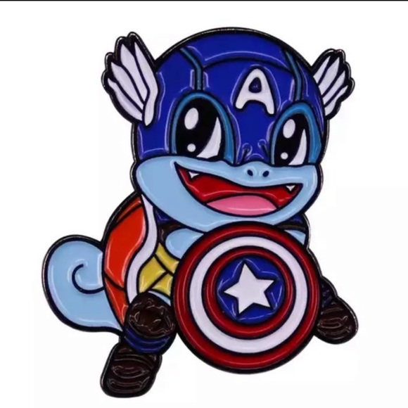 COPY - Captain America Squirtle Pin - Picture 1 of 3